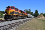 KCS 4098 Drags a grain west through Louisiana Mo.